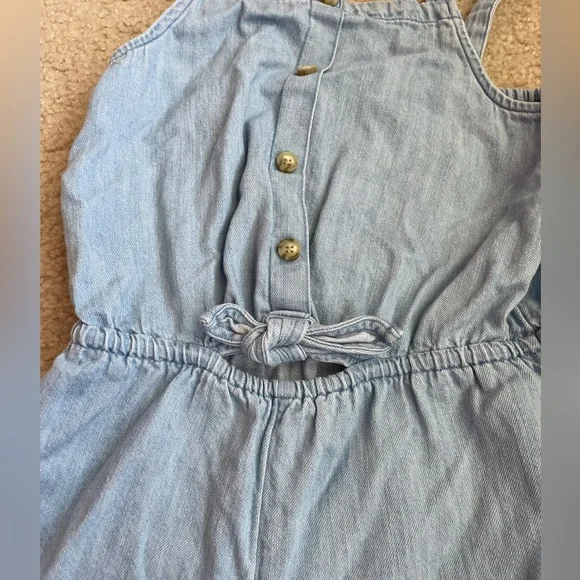 Old Navy Light Blue Button-Up Denim Romper - Picture 2 of 5